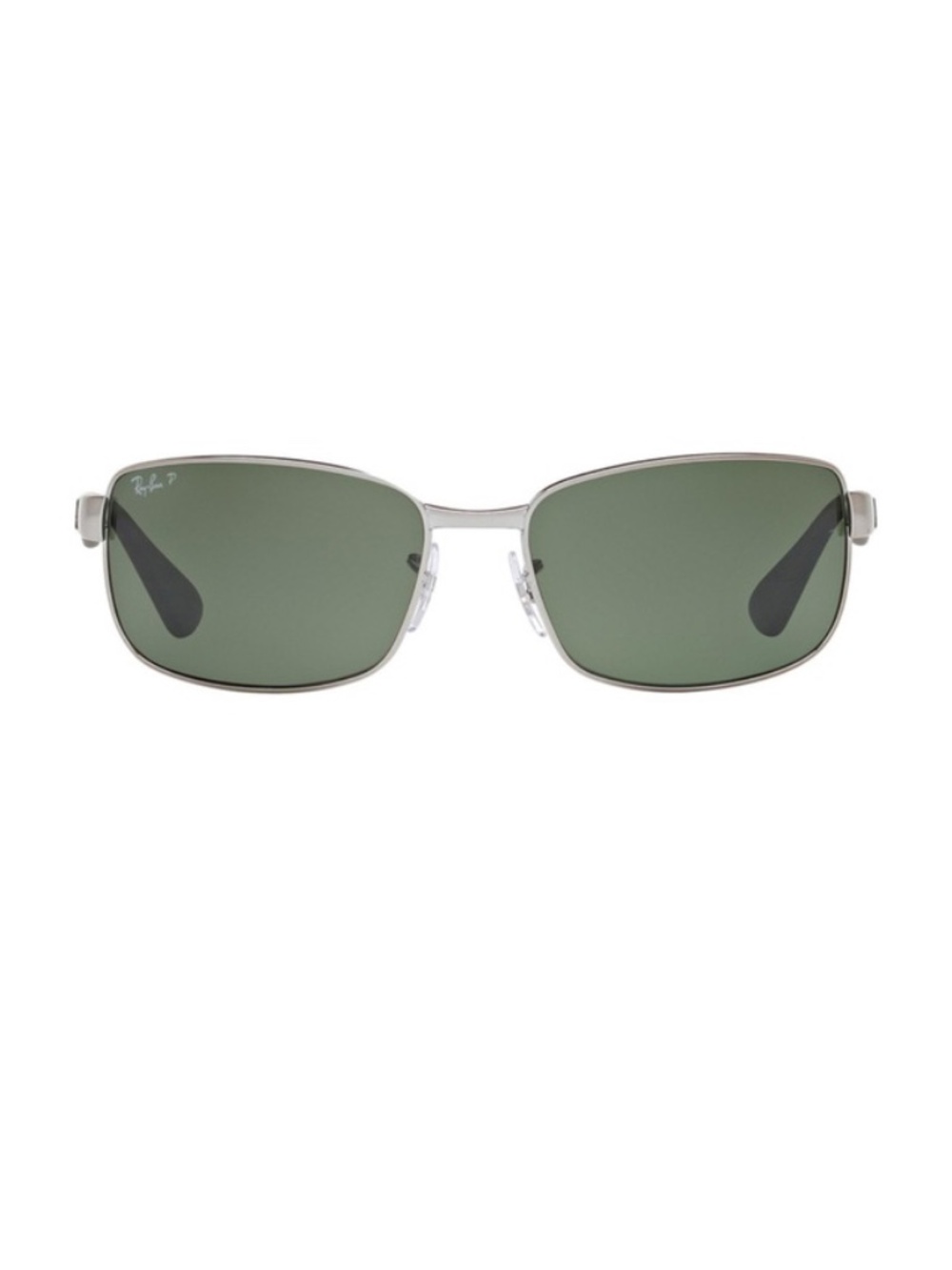 Ray-Ban RB3478 Rectangular Gunmedal Green Polarized Sunglasses